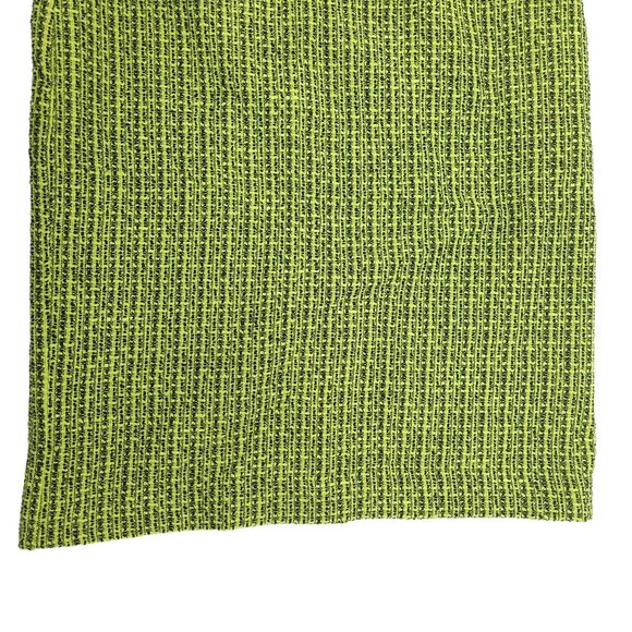 Evan Picone Straight Skirt Womens Size 10 Side Zipper Fashion Belt Green Nubby - Picture 4 of 12